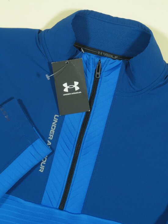 Under Armour Other - Under Armour Storm Daytona 1/2 Zip Pullover Mens L Blue Golf Jacket Two Tone New